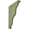 Ekena Millwork 1 1/2"W x 9"D x 11"H Hamilton Traditional Wood Vintage Decor Bracket, Restoration Green BKTWD01X09X11HAGR - alternate 1